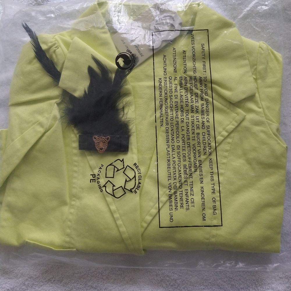 🇺🇲Yellow Polka Dot-Cuff Jacket & Lapel Clip -  - Picture 6 of 6